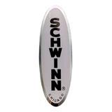 Plaqueta Emblema Adesivo P/ Bike Alumínio Schwinn Branco