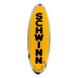 Plaqueta Emblema Adesivo Para Bike Alumínio Schwinn Amarelo