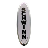 Plaqueta Emblema Adesivo Para Bike Alumínio Schwinn Branco