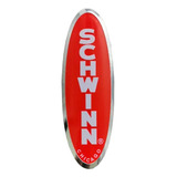 Plaqueta Emblema Adesivo Para Bike Alumínio Schwinn Vermelho