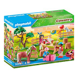 Playmobil - Festa De Aniversário Na Fazenda Com Pônei - Quantidade De Peças 81