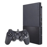 Playstation 2, Com 2 Controles, 01 Memory Card (opl Incluso), 10 Jogos, Canhão Novo.