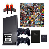Playstation 2 Completo Com 2 Controles + Hdmi Incluso + 100 Jogos