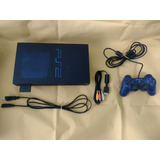 Playstation 2 Midnight Blue Leitor 100% Lendo Jogos Americanos
