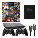 Playstation 2 Slim Completo Com Hdmi + 2 Controles + 60 Jogos + Brinde