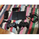 Playstation 2 Slim Dest. + M. Card 128mb + 3 Controles + Hd Externo, Cabos E Fonte
