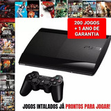 Playstation 3 + 200 Jogos + 1 Ano De Garantia