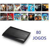 Playstation 3 Ps3 500 Gb Super Slim Ou Slim + 70 Jogos+ Gta V 5 + Fifa + Pes + Minecraft + The Last Of Us Jogos Infantil Play