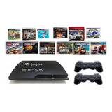 Playstation 3 Slim 2 Controles 500gb 70 Jogos - Gta V 5 - Minecraft - God Of War - The Last Of Us - Envio Rapido - Envio Rapido - Nfe