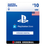 Playstation Network Card Cartão Psn $10 Dólares Usa Ps3 Ps4
