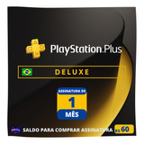 Playstation Psn Plus Deluxe 1 Mes - Brasileira - Ps4 Ps5