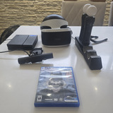 Playstation Vr Oculos Vr Ps4 + Jogo Batman 2 Controles Mov