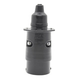 Plug Macho Preto 6 Polos - Para Carretinha Reboque