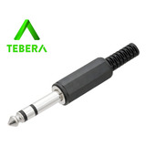 Plug P10 Estéreo Plástico Com Rabicho - Embalagem De 10 Peças