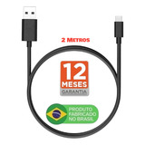 Plus Do Brasil Cabo Rápido Usb Tipo C 2 Metros 3a Para Samsung Motorola Xiaomi Apple iPhone 16 Pro Max Carplay Ps5 Premium Blindado Fabricado No Brasil