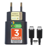 Plus Do Brasil Carregador Turbo Tipo C Para Samsung Motorola Xiaomi LG Apple iPhone 15 16 - Com Cabo Blindado Premium Fabricado No Brasil