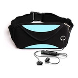 Pochete Ultra Slim Impermeável Celular Esportiva Corrida Desenho Do Tecido Liso Cor Azul