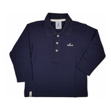 Polo Básica Manga Longa Azul Marinho Bd