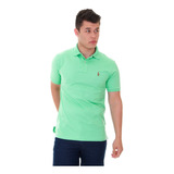 Polo Ralph Lauren Custom Fit Coloured Logo Verde Claro