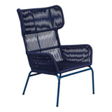 Poltrona Fiber Azul - 73x100x51cm