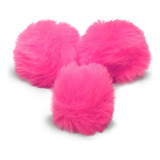 Pompom Pelúcia 40mm - Cores Diversas - Com 50 Unidades Cor Rosa Escuro