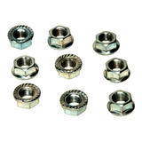 Porca P/ Eixo Traseiro 9mm 3/8 Traseiro C/ Flange 100 Peças