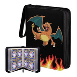 Porta 400 Cards Pokémon Charizard Álbum Fichário Com Zíper