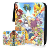 Porta 400 Cards Pokémon Personagens Album Fichario Ziper