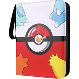 Porta 400 Cards Pokémon Pokébola Patas Album Fichario Ziper