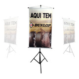 Porta Banner Tripé P/ Celular Pedestal Foto Filmagem 2.10m
