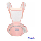 Porta Bebê Passeio 6 Posições Mucca Confort Cool Seguro Cor Rosa Bebê