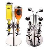 Porta Bebida Giratório 4 Garrafas Dispenser Dosador Inox