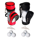 Porta Bolas De Golfe - Mini Golf Bag P/ Três Bolas E Tees