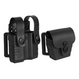 Porta Carregador Duplo Tab Lock+ Porta Algema / Preto