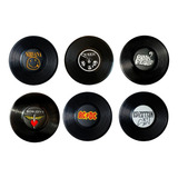 Porta Copos 14 Disco Vinil Rock In Roll Lp Apoiador Presente