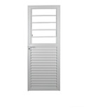 Porta De Alumínio Basculante 210x80cm Com Vidro Liso Soft