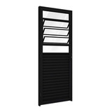 Porta De Aluminio De Giro Mista Com Basculante 215x85cm