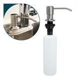 Porta Detergente Inox Escovado 500ml Dispenser Dosador De Embutir
