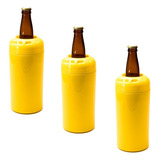 Porta Garrafa Cerveja Litrão 1000ml Cervegela Kit 3 Peças 