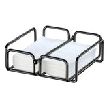 Porta Guardanapo Grande Suporte P/ Cozinha Mesa Aço Onix Preto