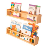 Porta Livros Infantil, Prateleiras Flutuante Montessori 2 Un