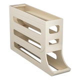 Porta Ovo Dispensador Organizador Suporte Geladeira 4 Andar Cor Bege