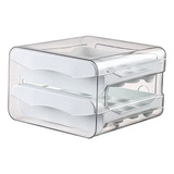 Porta Ovos Para Geladeira Organizador 32 Ovos 2 Andares Cor Branco