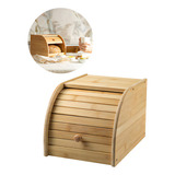 Porta Paes Com Tampa Retratil Em Bambu Armazenamento 20cm