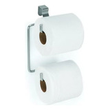 Porta Papel Higiênico Cromado Fosco Duplo P/ Caixa Acoplada