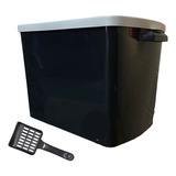 Porta Ração Grande Reforçado 15 Kg Tampa Antiformiga + Pá