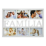 Porta Retrato Familia Parede 6 Fotos Mural 32x47cm