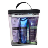 Porta Shampoo Transparente E Preta Necessaire Para Viagem