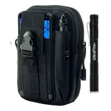 Porta Treco Tatico Molle Porta Celular Nylon+ Mini Lanterna1