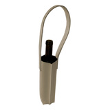 Porta Vinho Minimalista Com Alça Bege Claro